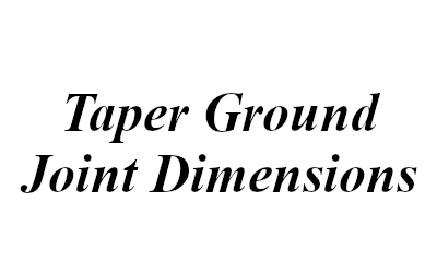 Taper Ground Joint Dimensions